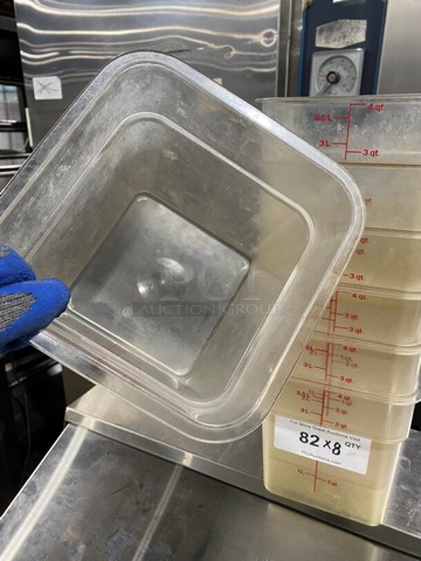 Cambro 4Qt Clear Poly Food Containers! 8x Your Bid! - Image 5 of 8