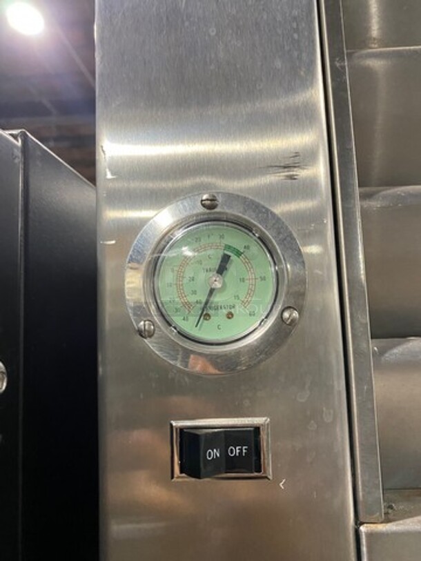 NICE! Traulsen Commercial 4 Split Door Reach In Cooler! With Poly Coated Racks And Built In Pan Racks! All Stainless Steel! On Casters! Model: AHT232NUT122 SN: T722770L99! 115V 1 Phase! - Image 9 of 10
