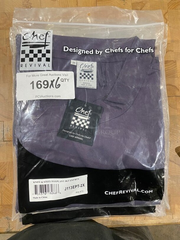 NEW! Chef Revival Jacket! Size 2x! 6x Your Bid!