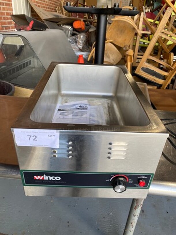 Winco Commercial Countertop Single Well Food Warmer! All Stainless Steel! Model: FWS600 SN: FWS60010014891 120V - Image 1 of 9