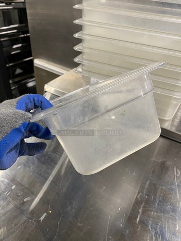 Cambro Clear Poly 1/3x4" Food Containers! 8x Your Bid! - Image 6 of 8