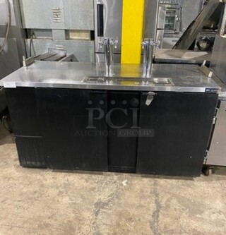 2018 BK Resourses Dual Tower Four Tap Beer Refrigerated Kegerator Cooler! MODEL DBC2269 SN:8101545113 115V 1P