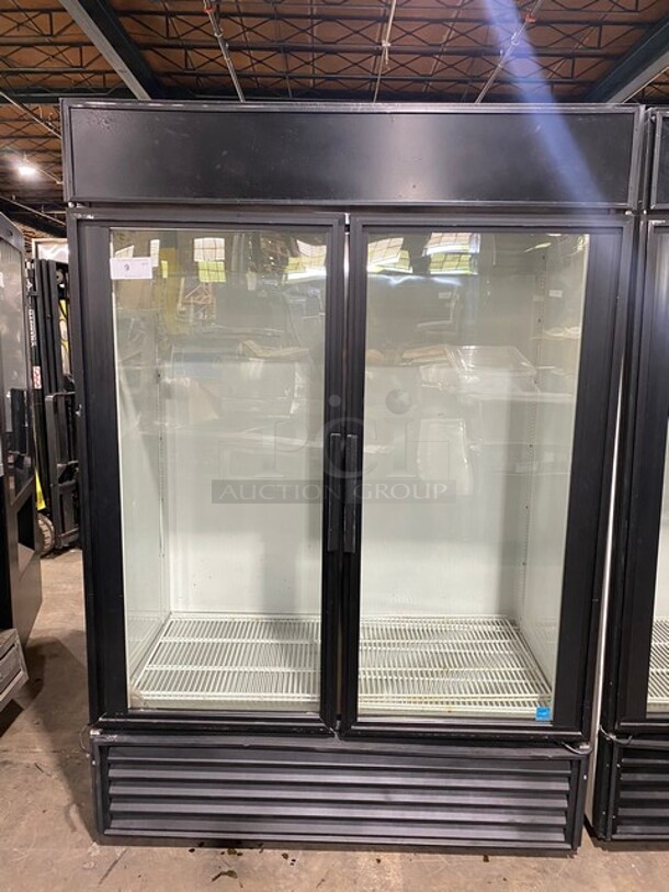 True! 2 Door Glass Reach In Cooler Merchandiser! Model GDM-49 Serial 7949024! 115V 60HZ 1 Phase! - Image 1 of 8
