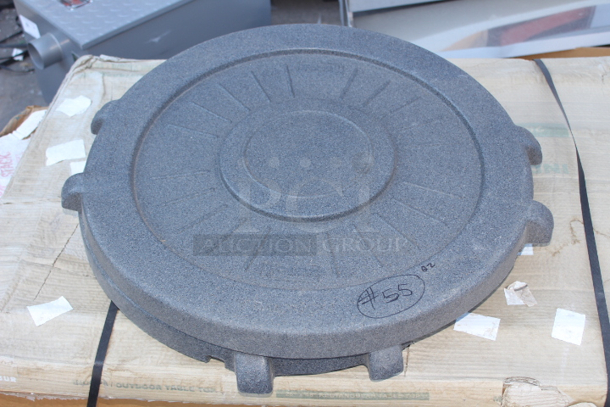 BRAND NEW SCRATCH & DENT! Round Locking Trash Can Covers. 3x Your Bid - Image 1 of 2