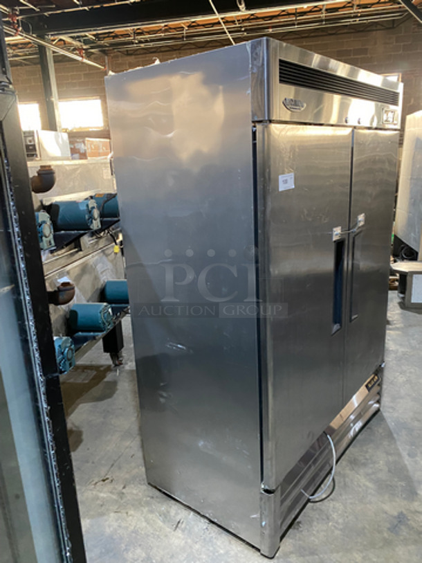 Turbo Air Commercial 2 Door Reach In Cooler! All Stainless Steel! NOT TESTED! Model: MSR49NM SN: NR49310084 110/120V 60HZ 1 Phase - Image 2 of 8