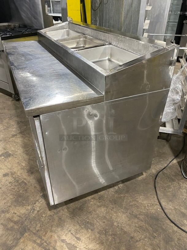 Randell Commercial Refrigerated Pizza Prep Table! With Double Doors Storage Space Underneath!  All Stainless Steel! On Casters! Model: 8268N 115V 60HZ 1 Phase - Image 2 of 9