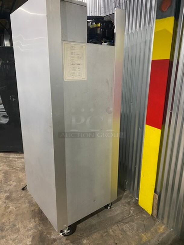Traulsen Commercial Single Door Reach In Freezer! With Poly Coated Racks! All Stainless Steel! Model: G12011 SN: T41822L06! 115V 60HZ 1 Phase! On Casters! - Image 3 of 10