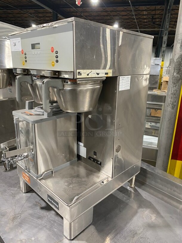 Bunn Commercial Countertop Dual Coffee Brewing Machine!  All Stainless Steel! On Small Legs! 120/208V 60HZ 1 Phase - Image 2 of 8