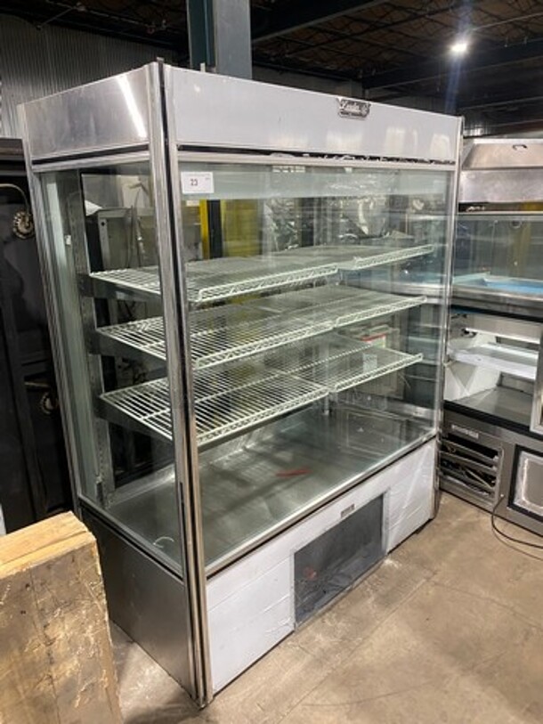 Leader Commercial Reach In Cooler Merchandiser! Glass All Around! With Rear Access Sliding Doors! Poly Coated Racks! Model: LS54SC SN: PT09S2914 115V 60HZ 1 Phase - Image 8 of 9
