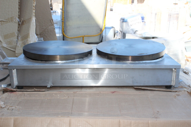 Krampouz CECIJ4DAT 15 3/4" Dual Electric Cast Iron Crepe Maker - 208V / 3750W. Damaged. See photos. - Image 5 of 6