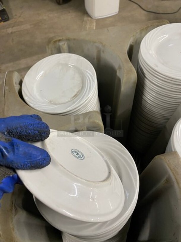ALL ONE MONEY! DAD White Ceramic Plates! Includes Metro Dish Transport Cart! On Casters! - Image 5 of 7