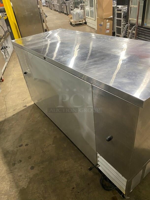 True Commercial 2 Door Reach In Bar Back Cooler! All Stainless Steel! With Metal Racks! 115V 1 Phase! Model: TBB-3-S SN: 6640829!  - Image 4 of 8