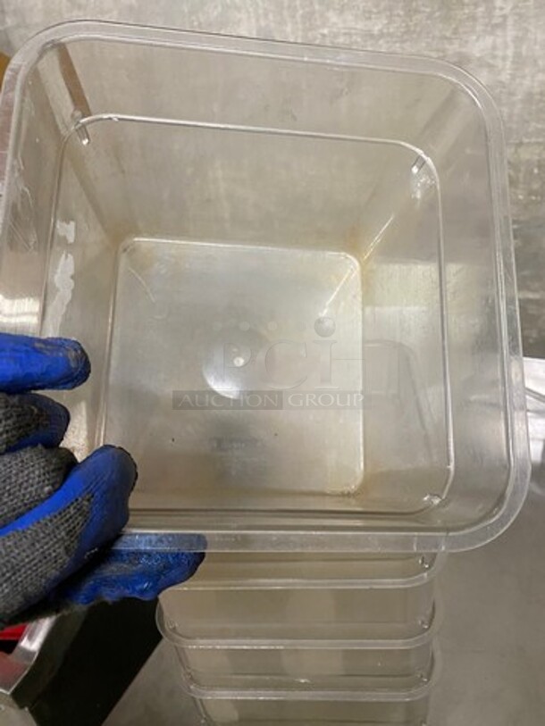 Cambro 6Qt Clear Poly Food Containers! 5x Your Bid! - Image 4 of 6