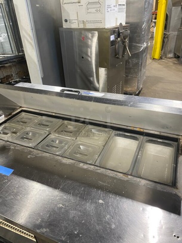 True Commercial Refrigerated Sandwich Prep Table! With 2 Door Underneath Storage Space! Poly Coated Racks! All Stainless Steel! On Casters! Model: TSSU4812 SN: 13727958 115V 60HZ 1 Phase - Image 5 of 11
