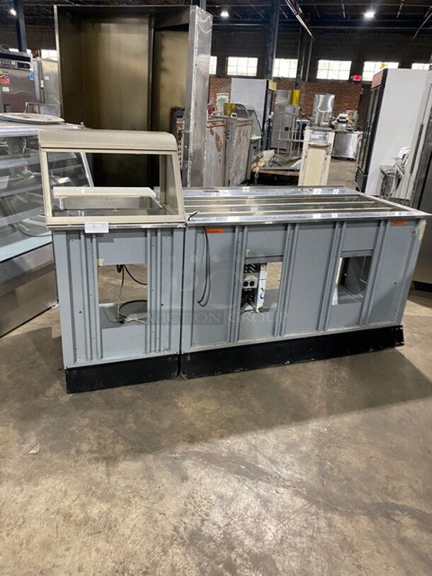 WOW! Duke Commercial Refrigerated Sandwich/Salad Prep Line! Model SUBCP60M Serial 09133564! 120V 1Phase! With Underneath Storage Space! With Single Food Warming Well! All Stainless Steel! Model SUBHFR25M Serial 09135958! 120V! WORKING WHEN REMOVED! - Image 1 of 11