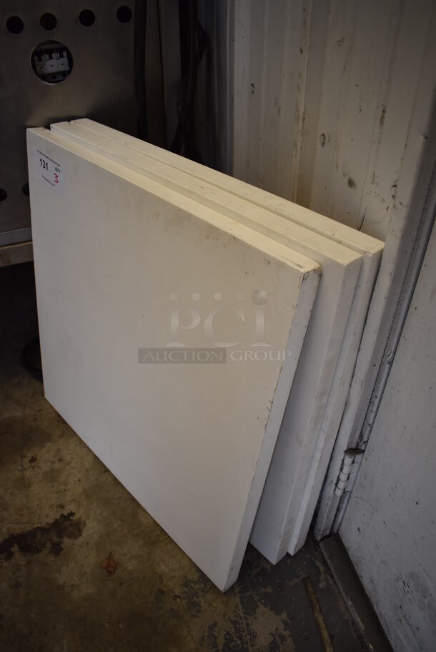 3 White Tabletop. 23x23x1. 3 Times Your Bid! - Image 2 of 3