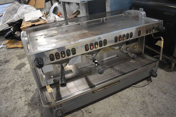 La Cimbali M29 Stainless Steel Commercial Countertop 3 Group Espresso Machine w/ 3 Portafilters and 2 Steam Wands. 208-220 Volts, 1 Phase. 38x23x22 - Image 3 of 7