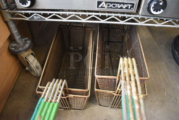 4 Metal Fry Baskets. 6x25x11. 4 Times Your Bid! - Image 3 of 3