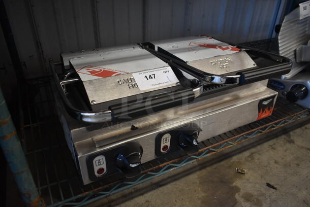 BRAND NEW SCRATCH AND DENT! Vollrath TSI8002 Stainless Steel Commercial Countertop Double Panini Press. 220 Volts, 1 Phase. - Image 5 of 6