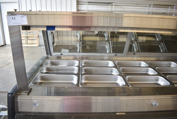 BRAND NEW SCRATCH AND DENT! Custom Deli's Inc ILW8CBSS Metal Commercial Floor Style Warming Display Case Merchandiser. 120/208 Volts, 3 Phase.  - Image 3 of 11