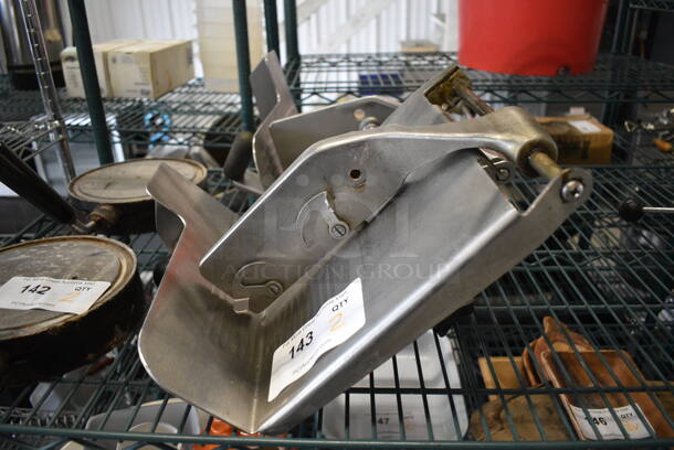 2 Stainless Steel Commercial Meat Slicer Carriages. 14x11x10, 15x12x11. 2 Times Your Bid!
