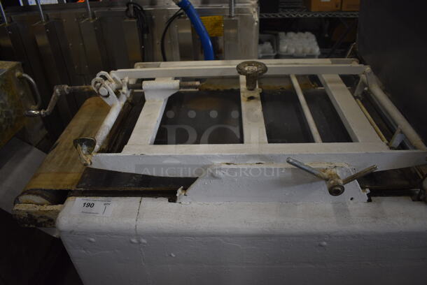 Metal Commercial Floor Style Dough Sheeter on Commercial Casters. 250 Volts, 1 Phase. 89x34x54 - Image 7 of 8
