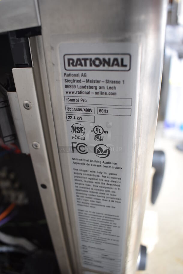 BRAND NEW SCRATCH AND DENT! 2021 Rational LM100CE.AXXXX iCombi Pro ENERGY STAR Stainless Steel Commercial Countertop Electric Powered Combi Convection Oven. Missing Side Panel. 440/480 Volts, 3 Phase. 42.5x38.5x30. Tested and Working! - Image 6 of 12