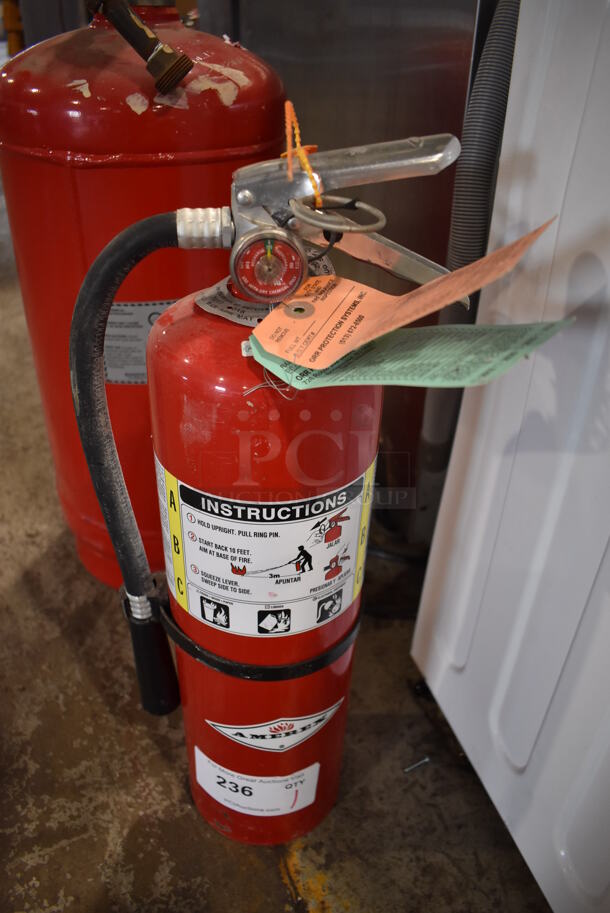 Amerex Fire Extinguisher. 7x7x17. Buyer Must Pick Up - We Will Not Ship This Item.