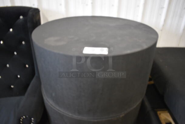 3 Black Round End Tables. 30x30x15. 3 Times Your Bid! - Image 2 of 3