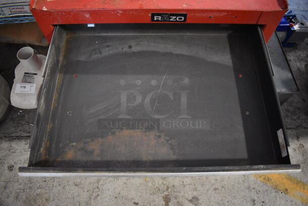 Razo Red Metal Portable Toolbox on Commercial Casters. 27x19x34 - Image 5 of 8