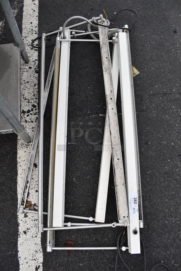 ALL ONE MONEY! Lot of 4 Metal Light Frames for Signs. 48x18x4