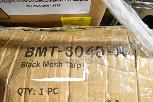 BRAND NEW SCRATCH AND DENT! BMT-3040-H Black Mesh Tarp - Image 3 of 3