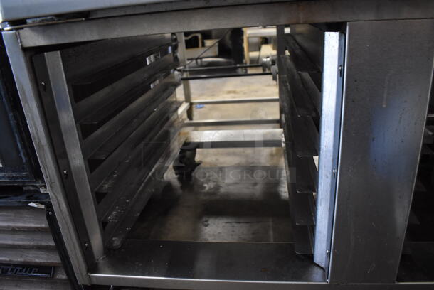 Baxter OV310E Stainless Steel Commercial Floor Style Electric Powered Mini Rotating Rack Oven w/ Lower Pan Rack on Commercial Casters. 208 Volts, 3 Phase. 48x38x78 - Image 7 of 9