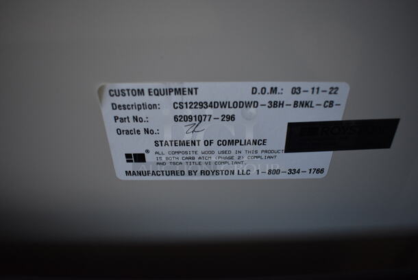 BRAND NEW IN CRATE! Royston 62091077-296 Gray Wood Pattern Cabinet. 12x29x26 - Image 9 of 9
