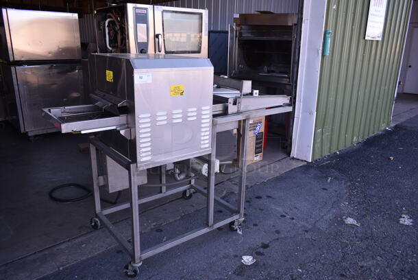 Belshaw Adamatic TG50 Stainless Steel Commercial Floor Style Thermoglaze Icing Machine on Commercial Casters. 208 Volts, 1 Phase.
 - Image 9 of 9