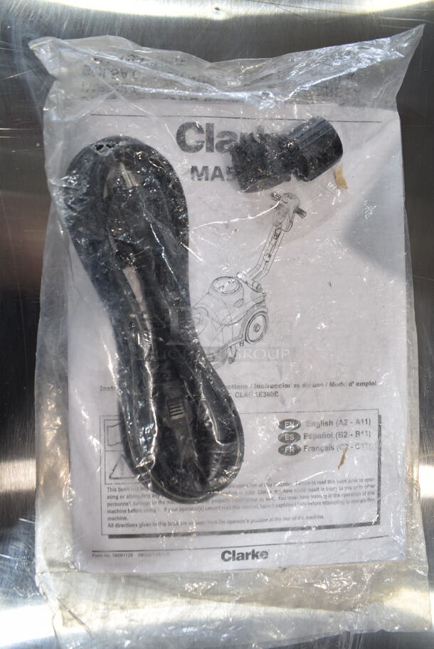 BRAND NEW SCRATCH AND DENT! Clark 804CLARKE380B 15B 15" AGM Cordless Walk Behind Disc Floor Scrubber - 3.5 Gallon. 115 Volts, 1 Phase. Cannot Test Due To Missing Power Cord - Image 5 of 10