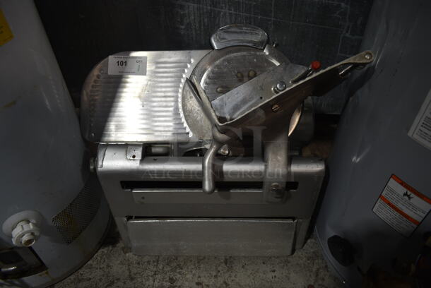 Stainless Steel Commercial Countertop Automatic Meat Slicer w/ Blade Sharpener. Tested and Working! - Image 1 of 5