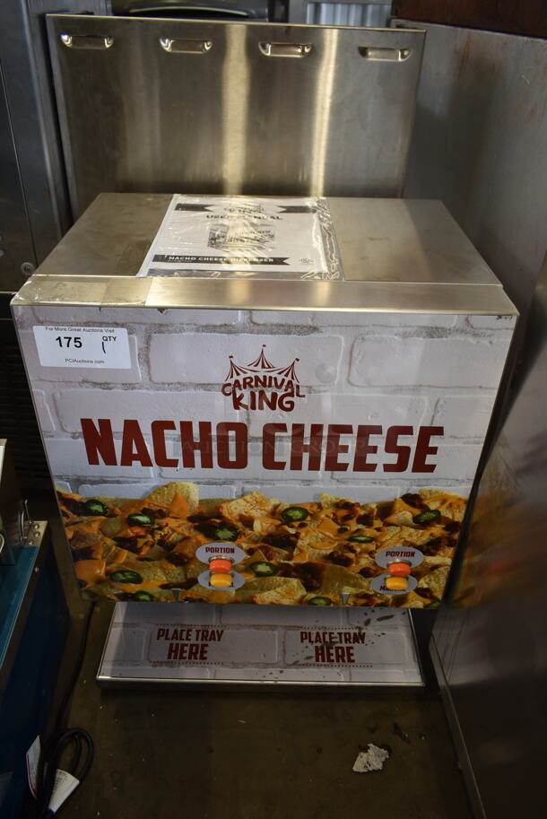 BRAND NEW SCRATCH AND DENT! 2023 Carnival King 382CD450 Stainless Steel Commercial Countertop Dual Peristaltic Chili and Cheese Sauce Dispenser. 120 Volts, 1 Phase. Tested and Working! - Image 1 of 8