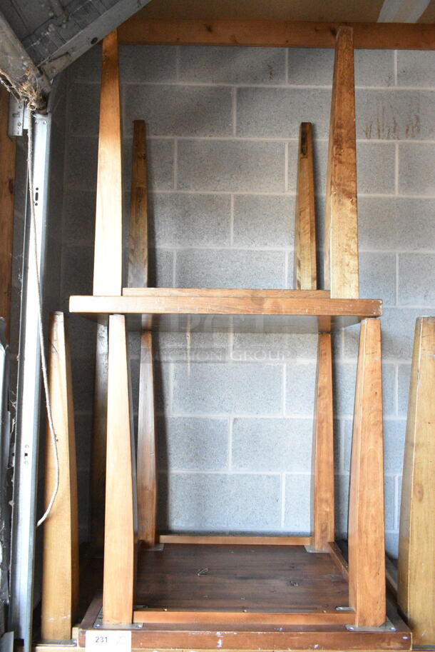 6 Various Wooden Tables. Includes 53x24x36, 42x24x33, 30x24x30. 6 Times Your Bid!  - Image 3 of 5