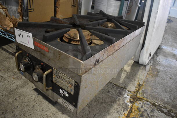 Star Model 602H Stainless Steel Commercial Countertop Propane Gas Powered 2 Burner Range. 12x25x13 - Image 2 of 5