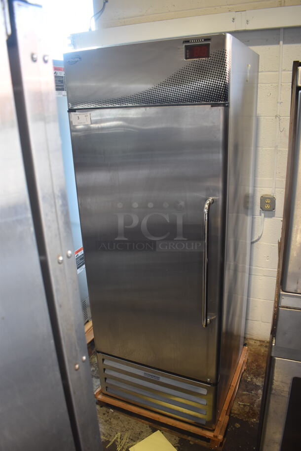LIKE NEW! 2014 Fogel CR-23-SDF Stainless Steel Commercial Single Door Reach In Freezer. 115 Volts, 1 Phase. Unit Has Only Been Used a Few Times! Tested and Working! - Image 1 of 5