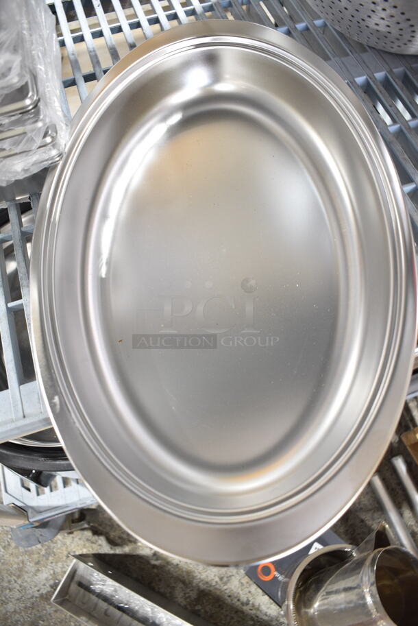 14 BRAND NEW! Stainless Steel Items; 1/2 Size Drop In Bins, Oval Trays, Dome Cover. 14 Times Your Bid! - Image 3 of 8