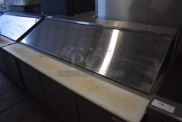 Avantco 178SCLM3 Stainless Steel Commercial Sandwich Salad Prep Table Bain Marie Mega Top on Commercial Casters. 115 Volts, 1 Phase. 70x32x47. Tested and Does Not Power On - Image 3 of 9
