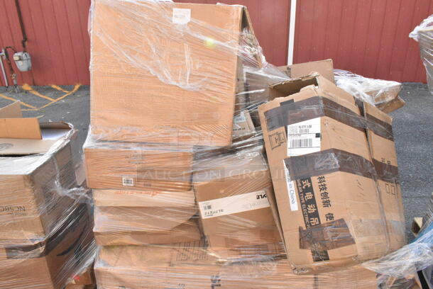 25 IN ORIGINAL BOX! Items Including SLBKSGRY SereneLife Home Mechanic Bicycle Repair Stand, STCMP65 Lanzar 3-Way Universal 80W High Powered Full Range Three-Way Car Stereo Speakers, Pyle Pontoon Boat Cover PCVHP661, Boomerang Lite Lacrosse Rebound Screen, SLGZX9 SereneLife 2/3 Wheel Golf Push Cart, Pyle Home PDA8BU 5.1-Channel Audio Receiver with Bluetooth Integrated Amplifier. 25 Times Your Bid!  - Image 10 of 12