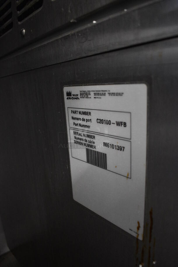 2017 Taylor Model C709-27 Stainless Steel Commercial Air Cooled Single Flavor Soft Serve Ice Cream Machine w/ Taylor Model C20100-WFB 10 Head Flavor Blast and Color Touch Panel for Flavor Burst on Commercial Casters. 208-230 Volts, 1 Phase. 23x33x61 - Image 9 of 10