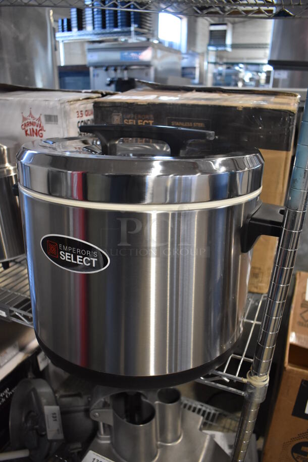 BRAND NEW IN BOX! Emperor's Select 478ESC100SS Stainless Steel Commercial Countertop 100 Cup Insulated Sushi Rice Container. 21x16x15 - Image 3 of 6