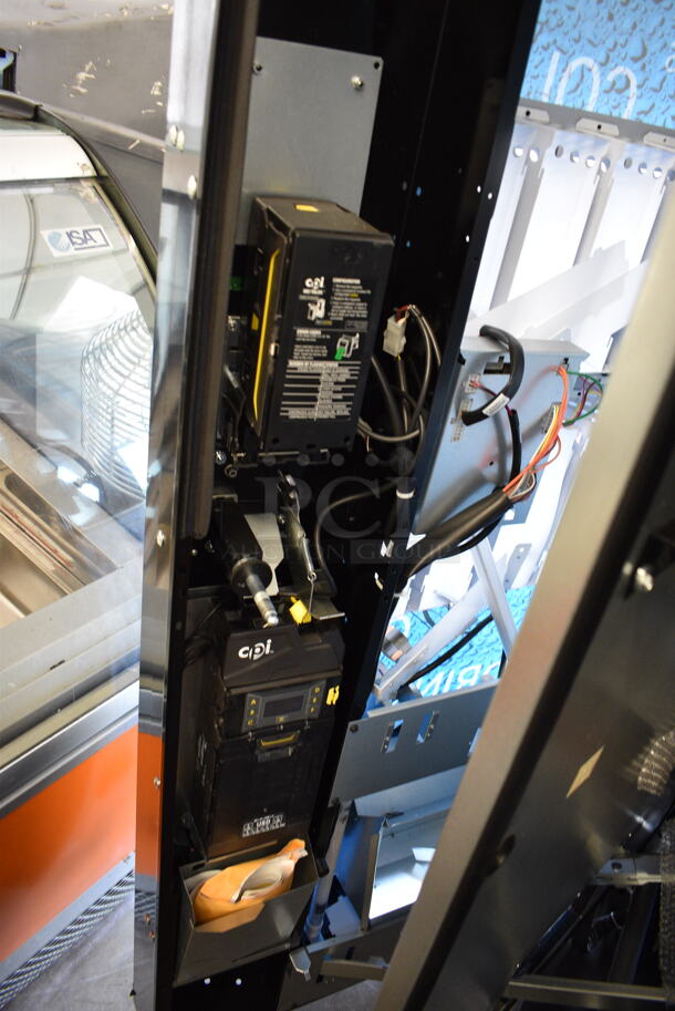 BRAND NEW SCRATCH AND DENT! Vendo 821 V21 Trade Blue Refresh SVA Live Display Stack Vending Machine Cold Drink Vending Machine With 10 Drink Choices.  115 Volts, 1 Phase. Tested and Working! - Image 10 of 11