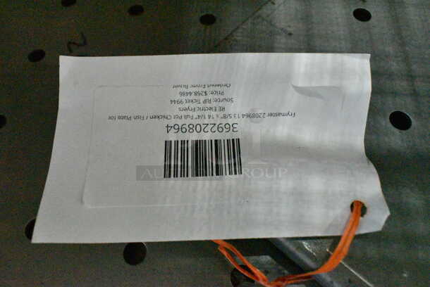 3 BRAND NEW SCRATCH AND DENT! Items Including 3692208966 Frymaster 2208966 18" x 13 5/8" Full Pot Chicken / Fish Plate for 1814 High-Production Gas Fryers, 3692208964 Frymaster 2208964 13 5/8" x 14 1/4" Full Pot Chicken / Fish Plate for RE Electric Fryers, 3692208962 Frymaster 2208962 17" x 13 1/2" Full Pot Chicken / Fish Plate for 1814E Fryers. 3 Times Your Bid!  - Image 7 of 8