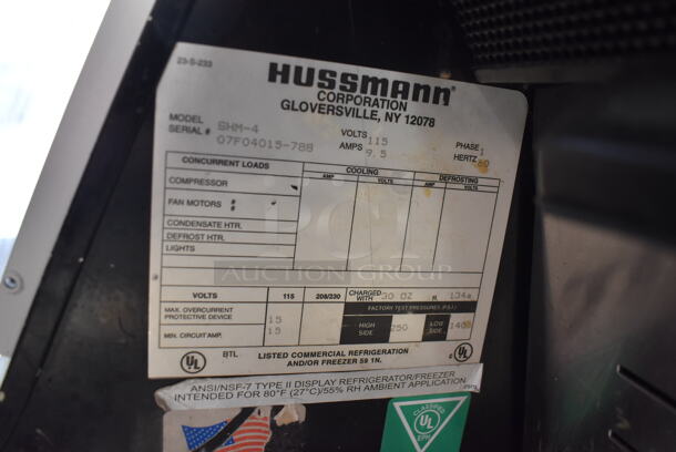Hussmann SHM-4 Metal Commercial Floor Style Open Grab N Go Merchandiser. 115 Volts, 1 Phase. 48x31x43. Tested and Working! - Image 6 of 8