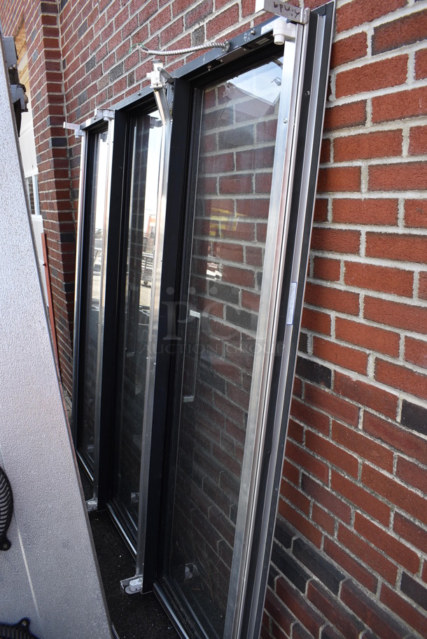 7'x16'x8' Walk In Cooler Box w/ Door, 3 Glass Doors, Russell Model CTA46-123 Condenser and Compressor.  - Image 5 of 8